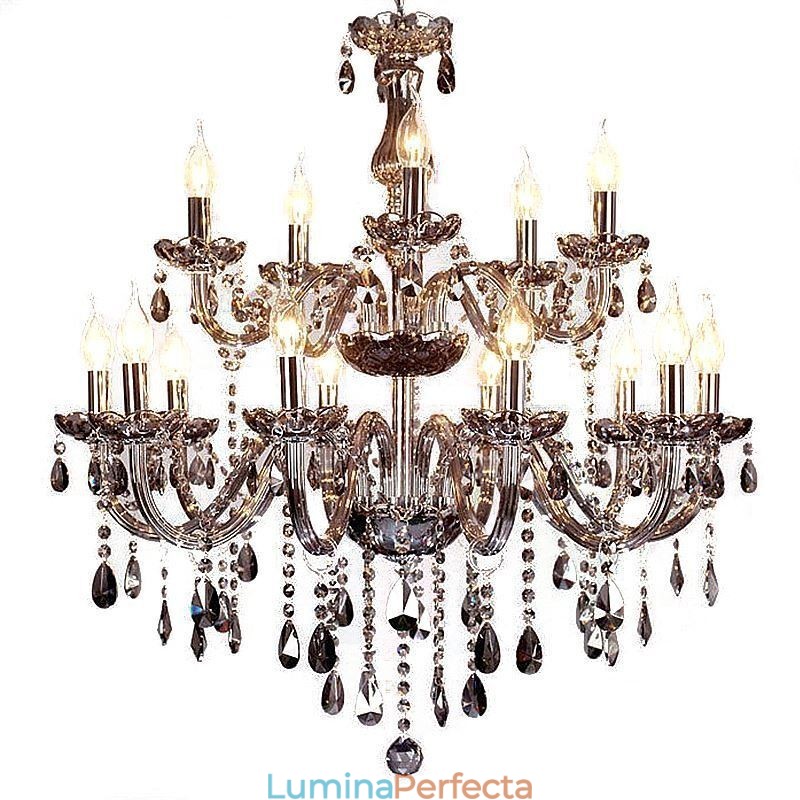 Candelabru european mare de cristal pendanta elegantă