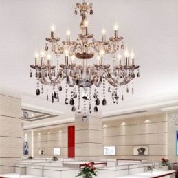 Candelabru european mare de cristal pendanta elegantă