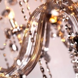 Candelabru european mare de cristal pendanta elegantă