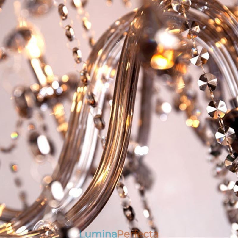 Candelabru european mare de cristal pendanta elegantă