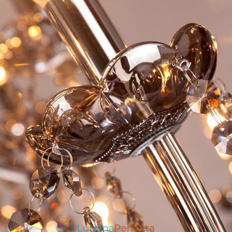 Candelabru european mare de cristal pendanta elegantă