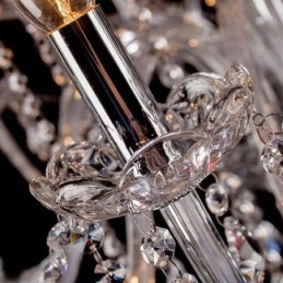Plafoniera transparentă cu candelabru european mare de cristal