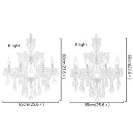 Candelabru de cristal elegant pendanta europeana