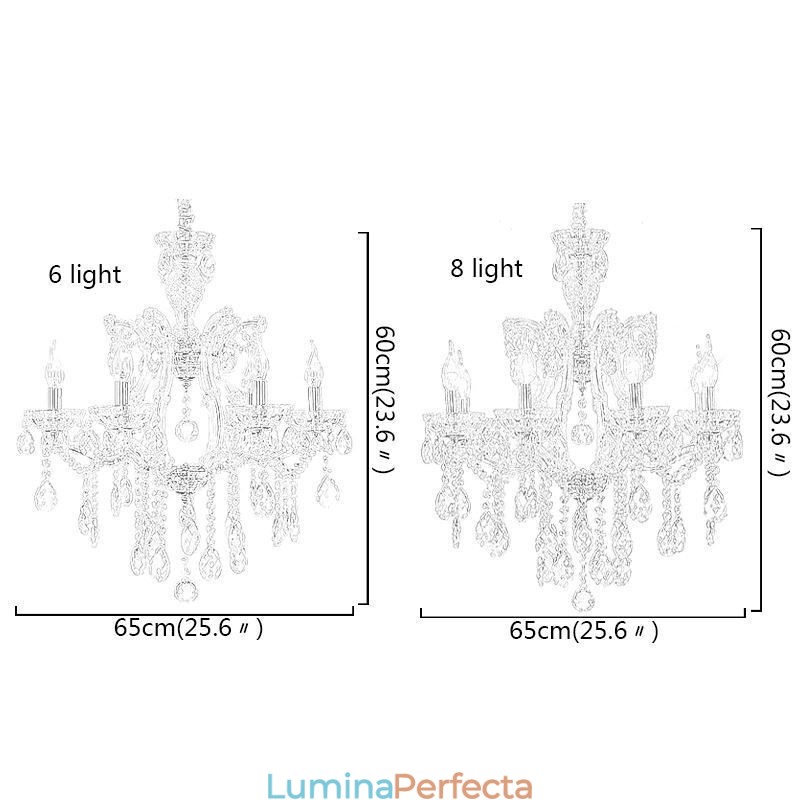 Candelabru de cristal elegant pendanta europeana