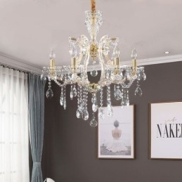 Candelabru de cristal elegant pendanta europeana