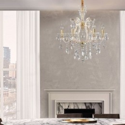 Candelabru de cristal elegant pendanta europeana