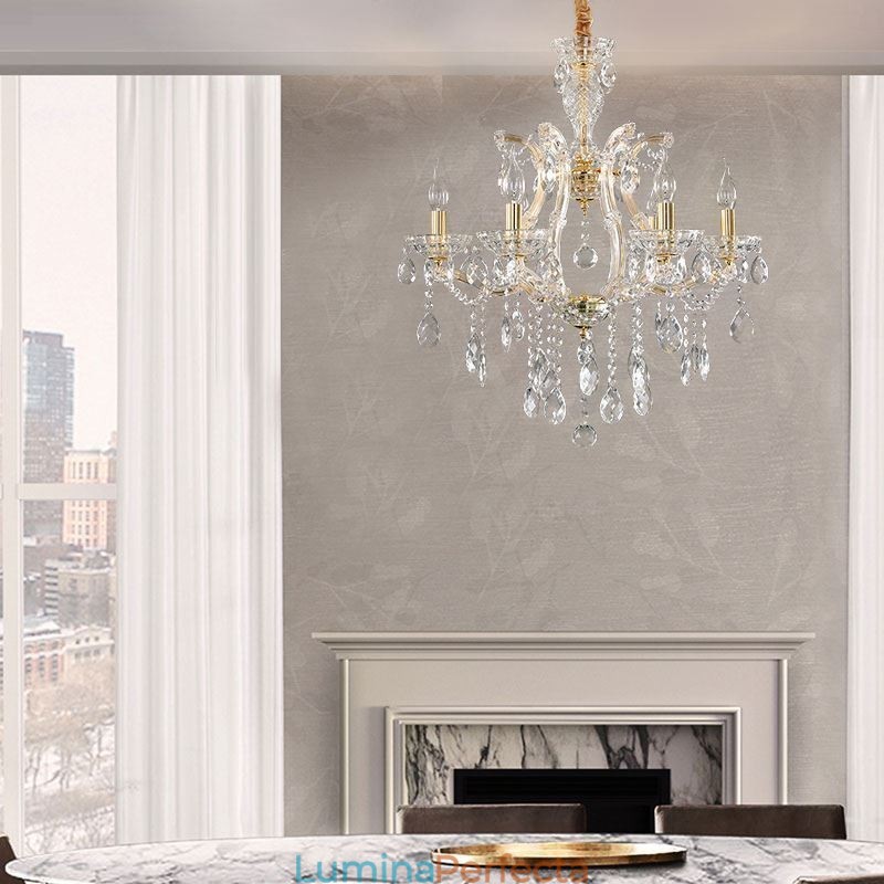 Candelabru de cristal elegant pendanta europeana