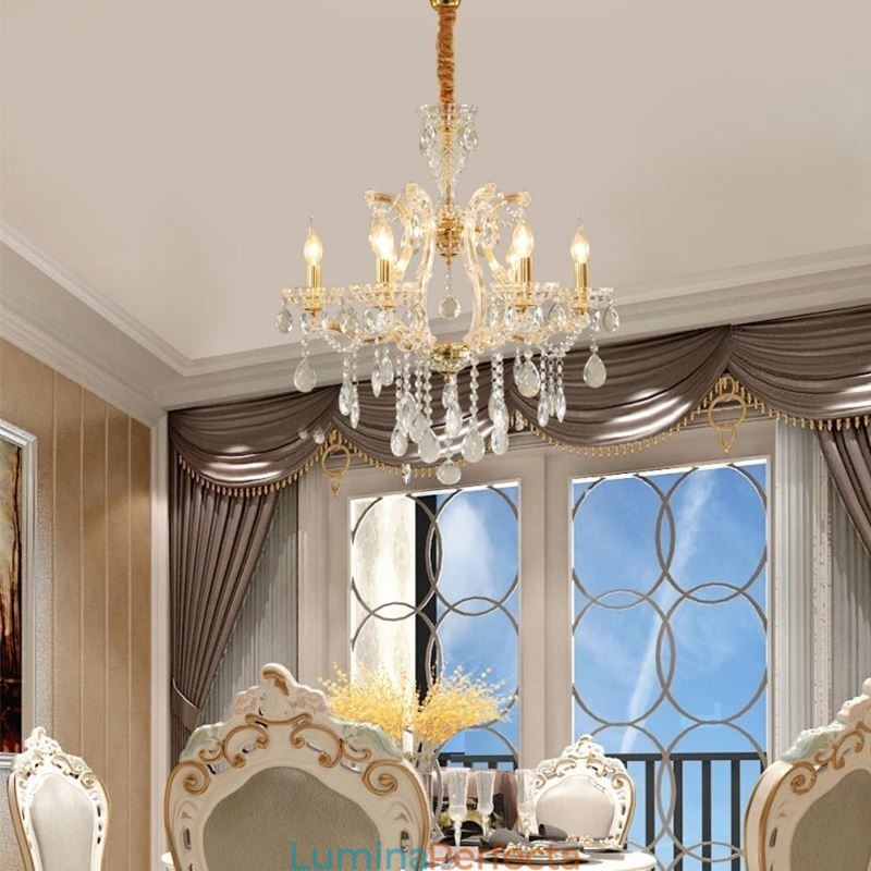 Candelabru de cristal elegant pendanta europeana