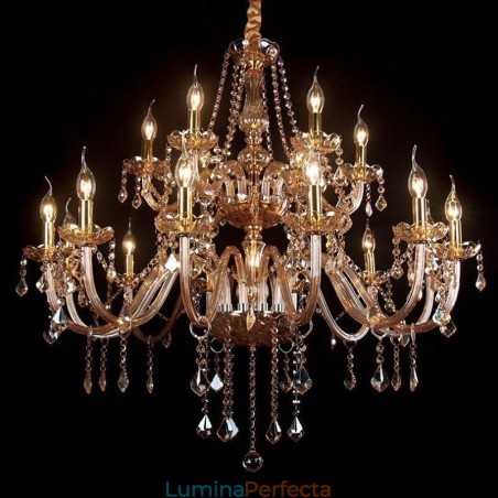 Plafoniera europeană de candelabru de cristal de lux Plafoniera europeană de candelabru de cristal de lux