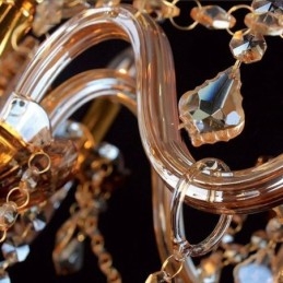 Plafoniera europeană de candelabru de cristal de lux