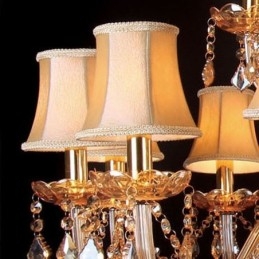 Plafoniera europeană de candelabru de cristal de lux
