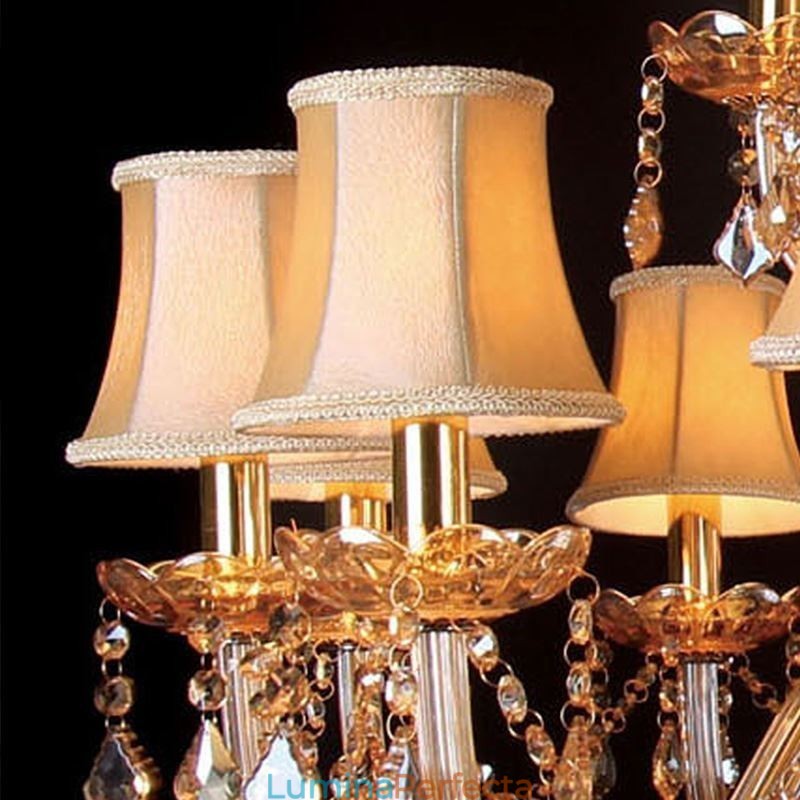 Plafoniera europeană de candelabru de cristal de lux