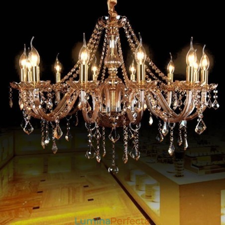Candelabru de cristal mare de lux European pendant Candelabru de cristal mare de lux European pendant
