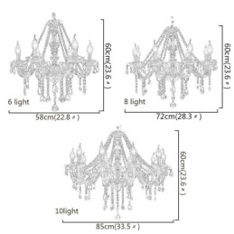 Candelabru de cristal mare de lux European pendant