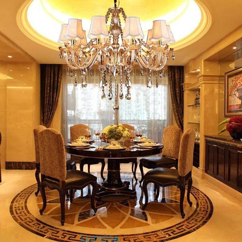 Candelabru de cristal mare de lux European pendant