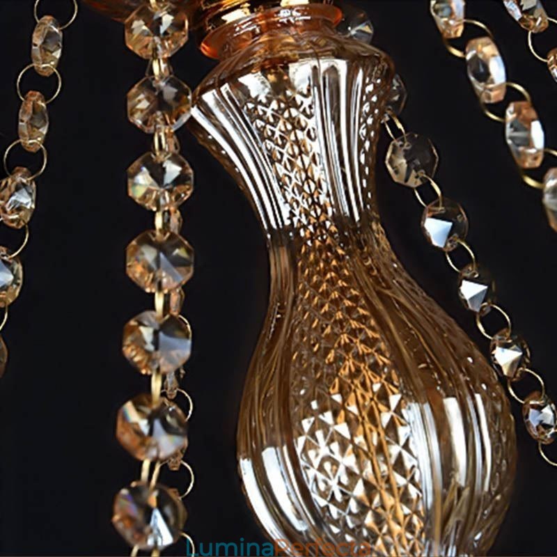 Candelabru de cristal mare de lux European pendant