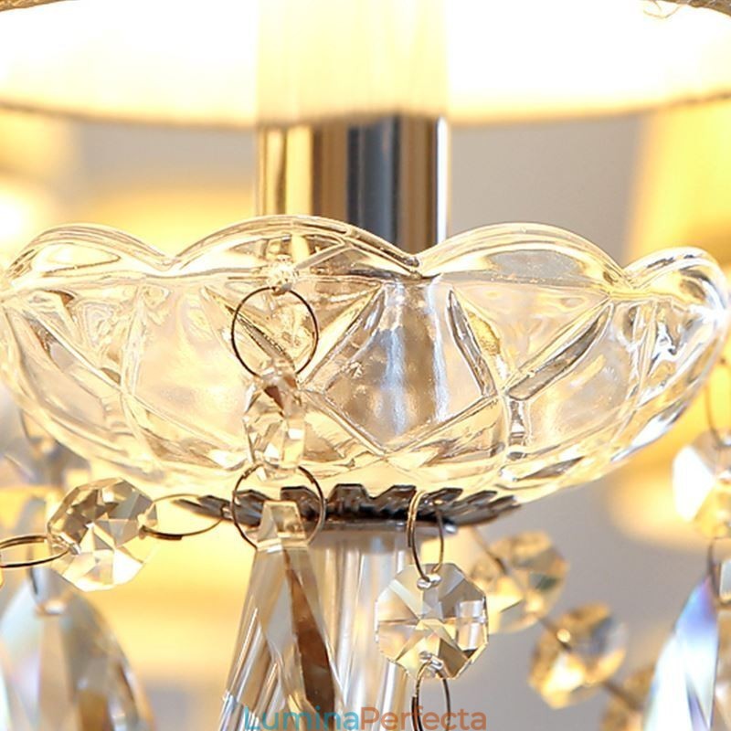 Candelabru de cristal modern, suspendat european transparent