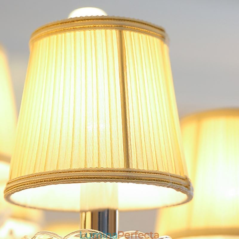 Candelabru de cristal modern, suspendat european transparent