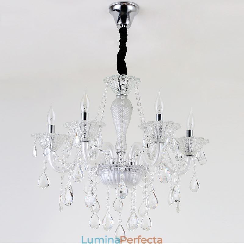 Candelabru din cristal european, lumina suspendata eleganta