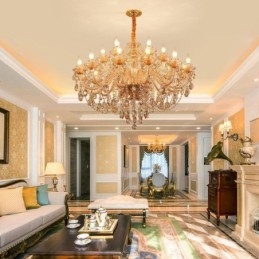 Candelabru din cristal european de lux Cognac