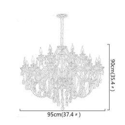 Candelabru din cristal european de lux Cognac