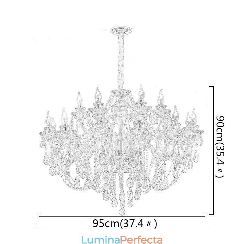 Candelabru din cristal european de lux Cognac