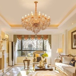 Candelabru din cristal european de lux Cognac