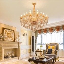 Candelabru din cristal european de lux Cognac