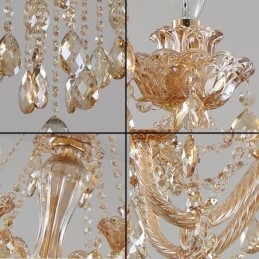 Candelabru din cristal european de lux Cognac