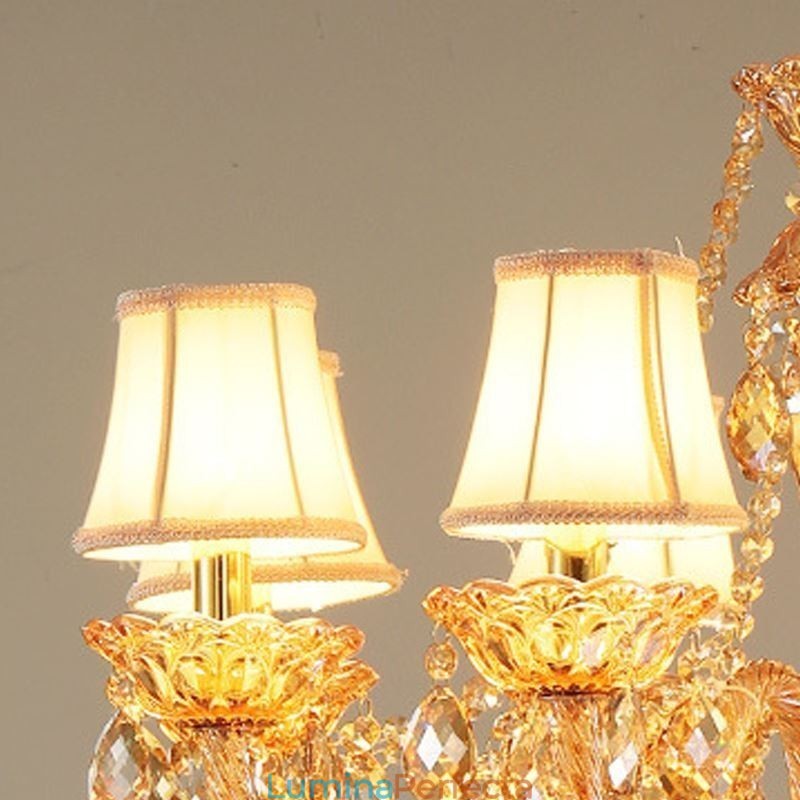 Candelabru din cristal european de lux Cognac