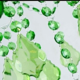 Candelabru de cristal unic în stil european, iarbă verde