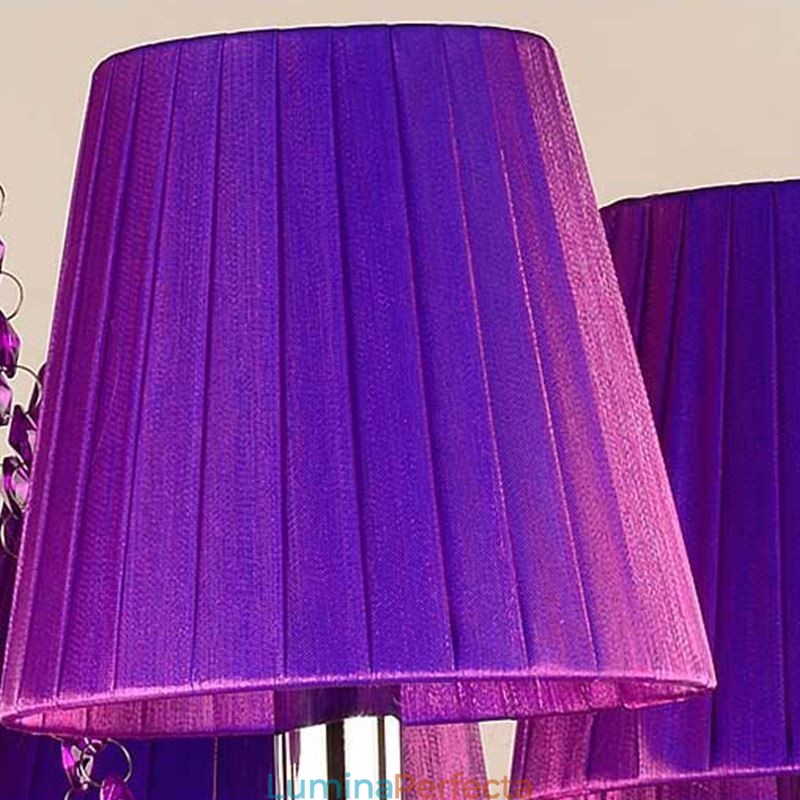 Candelabru de cristal în stil european, lumina suspendată violet