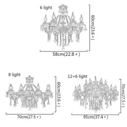 Candelabru din cristal european de culoare roșie