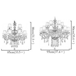Candelabru de cristal European culoare rosie pendanta lumina
