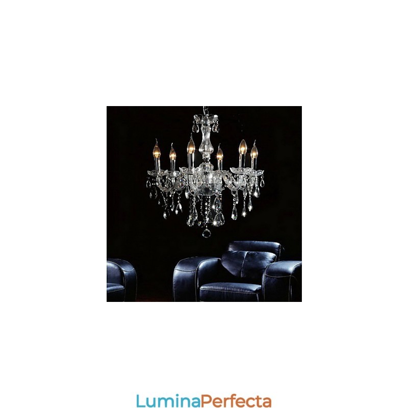 Candelabru elegant din cristal cu 6 lumini