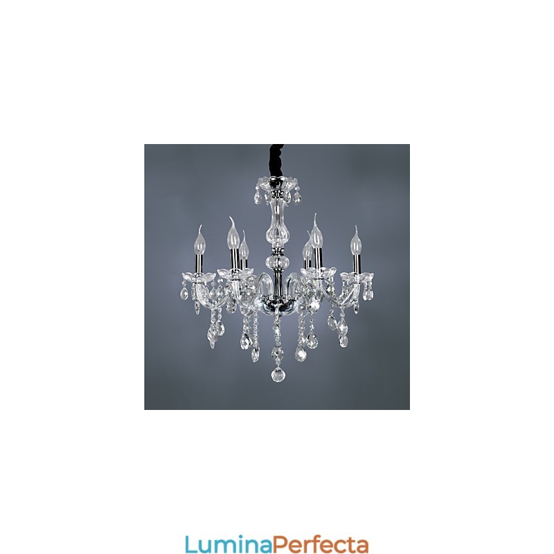 Candelabru elegant din cristal cu 6 lumini