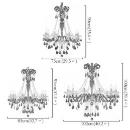 Candelabru retro din cristal negru european