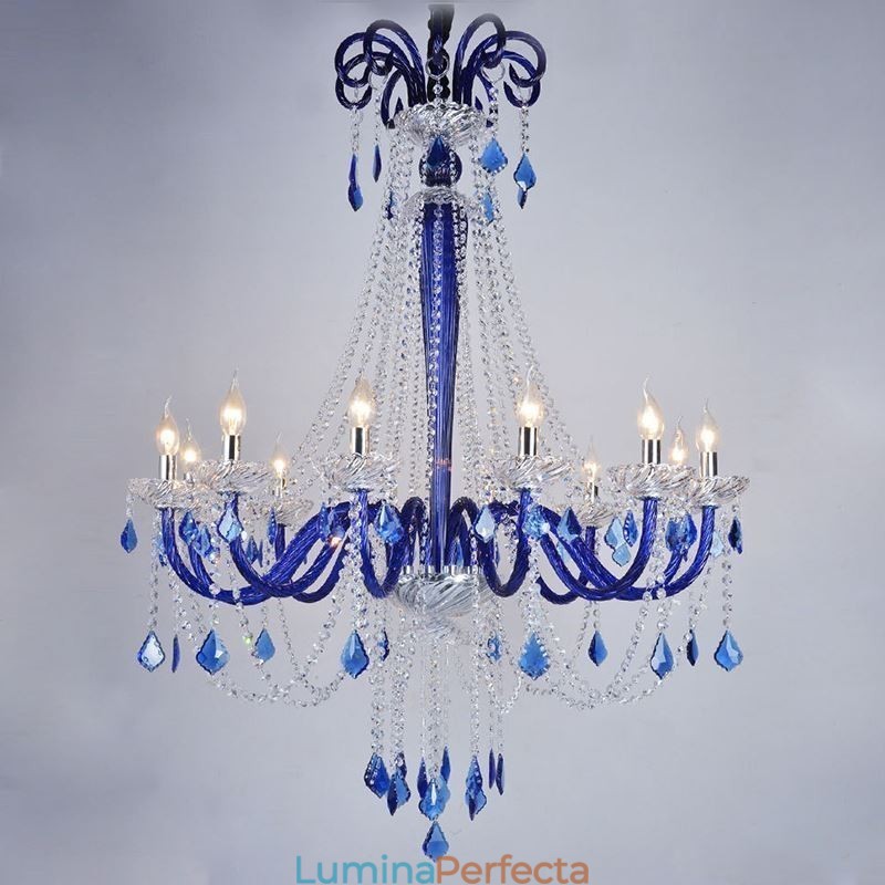 Candelabru din cristal european, lumina suspendata eleganta