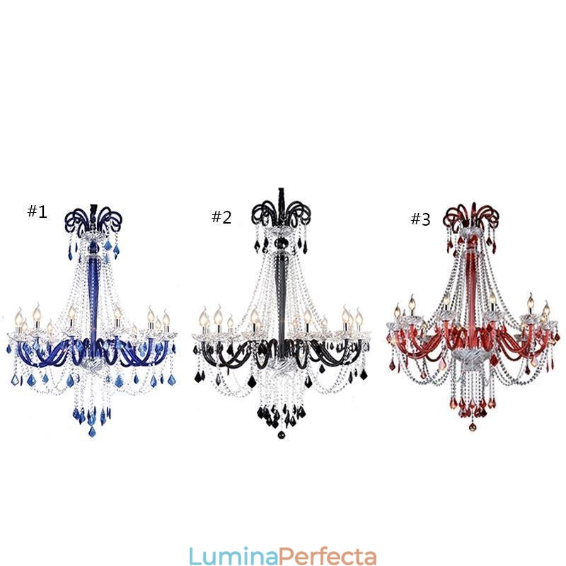 Candelabru din cristal european, lumina suspendata eleganta