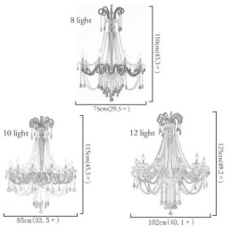 Candelabru din cristal european, lumina suspendata eleganta