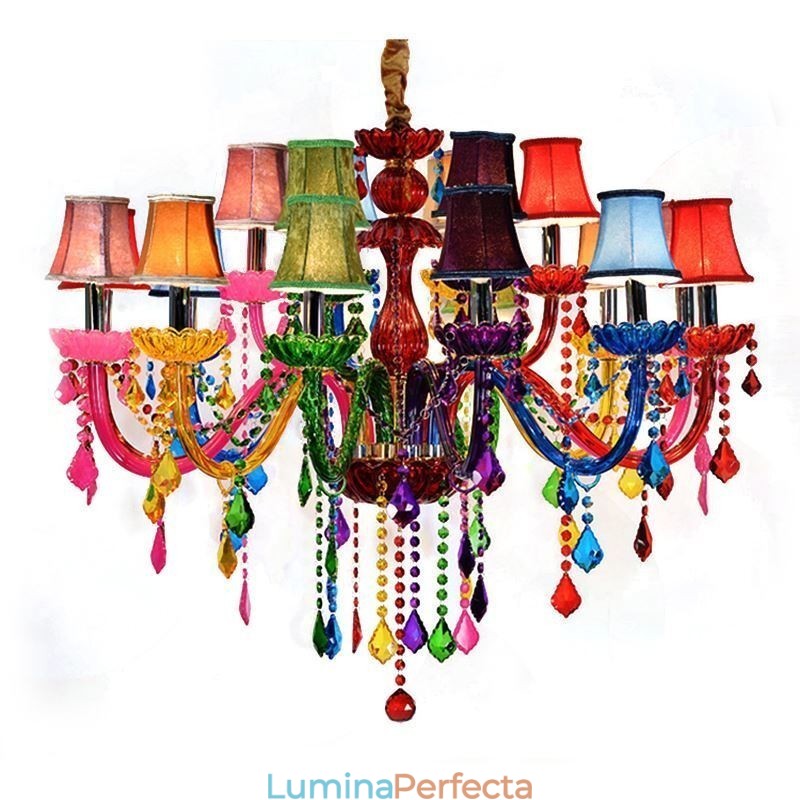 Candelabru colorat în stil european de lux