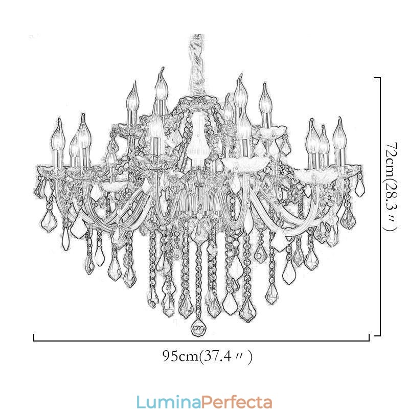Candelabru colorat în stil european de lux