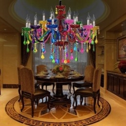 Candelabru colorat în stil european de lux