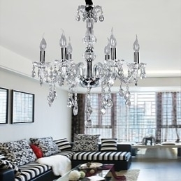 Candelabru elegant din cristal cu 6 lumini
