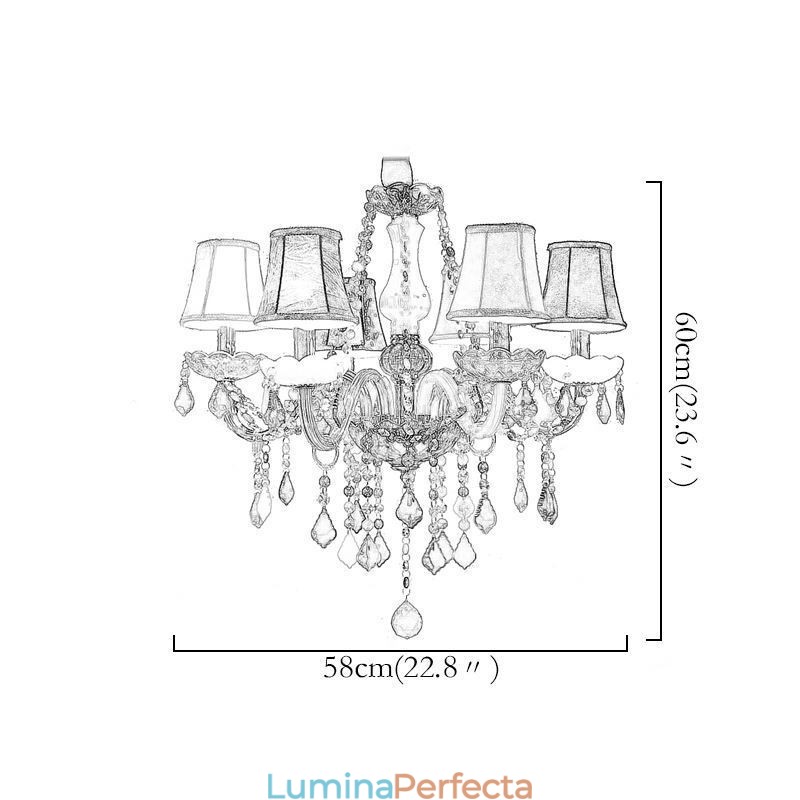 Candelabru de cristal colorat mare, lumina suspendată europeană