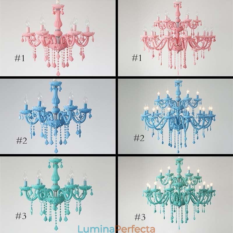 Candelabru din cristal elegant, suspendat mare european