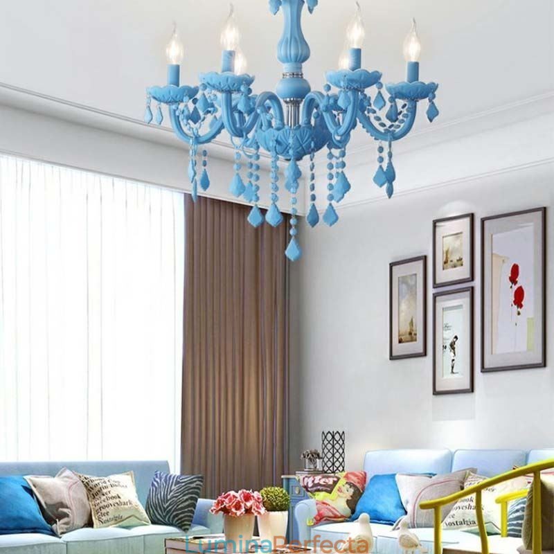 Candelabru din cristal elegant, suspendat mare european
