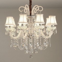 Candelabru din cristal elegant, culoare albă europeană