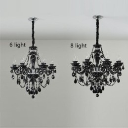 Candelabru de lux din cristal negru european 10 lumini