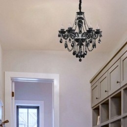 Candelabru de lux din cristal negru european 10 lumini